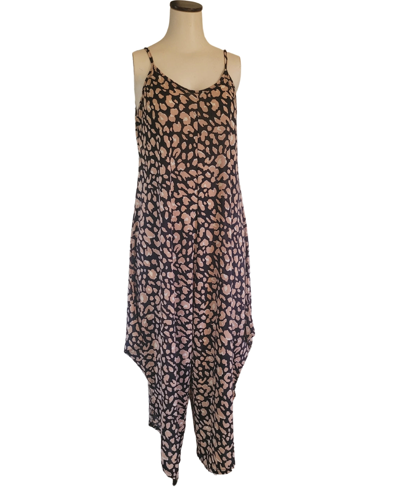 Animal Print Jumpsuit (Brown)