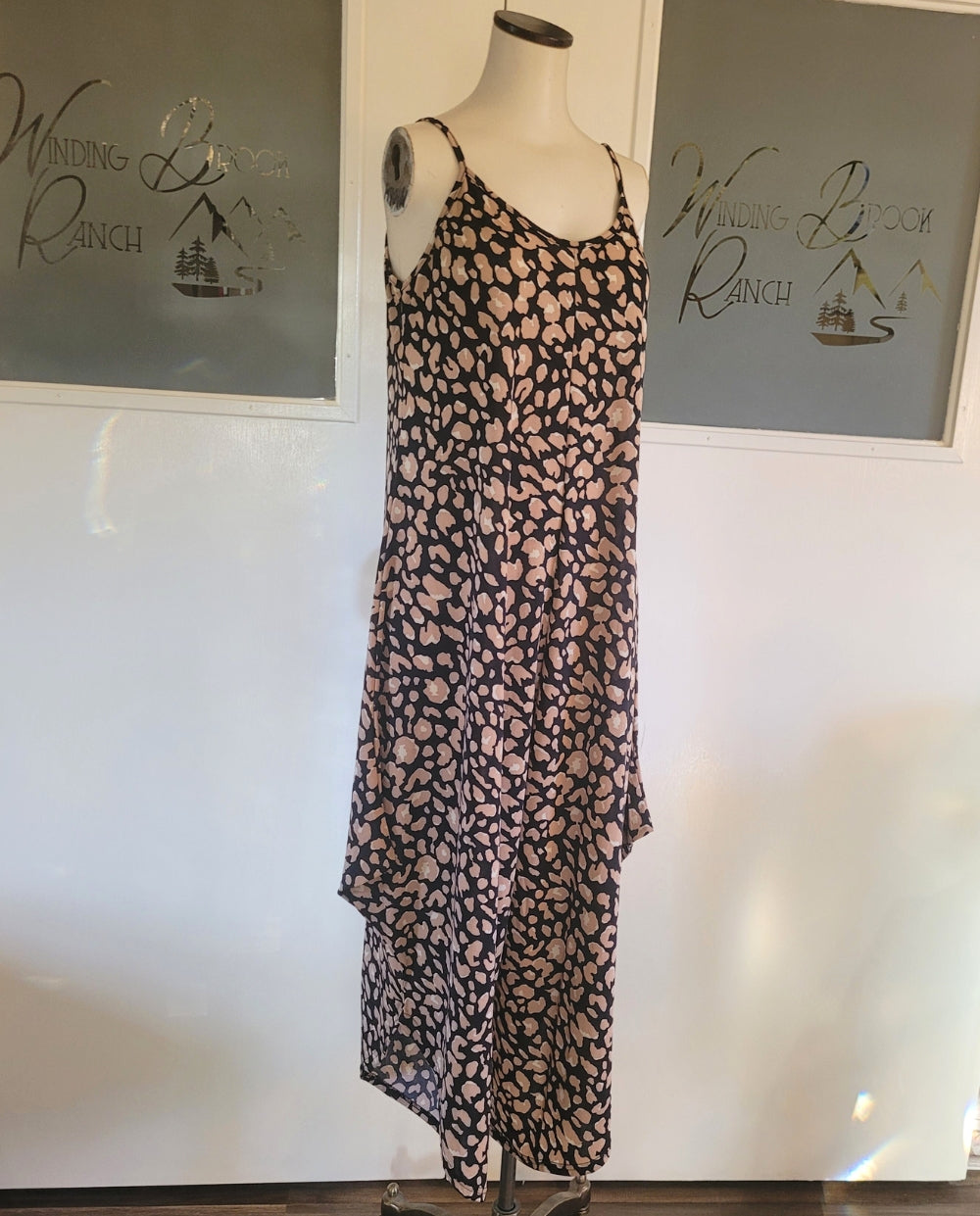 Animal Print Jumpsuit (Brown)