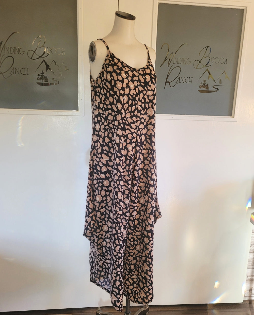 Animal Print Jumpsuit (Brown)