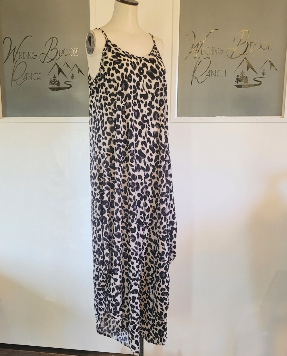 Animal Print Jumpsuit (Gray)