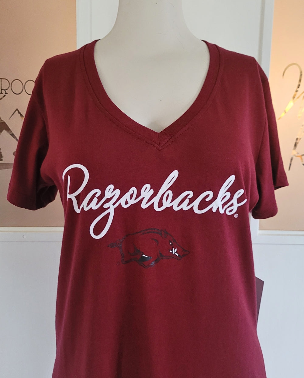 Arkansas Razorback V-Neck T-shirt