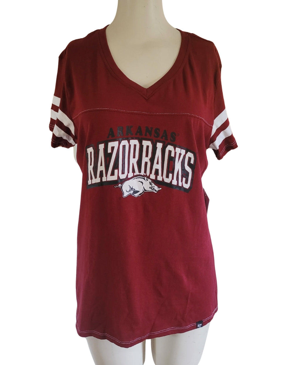 Arkansas Razorback V-neck Jersey T-shirt