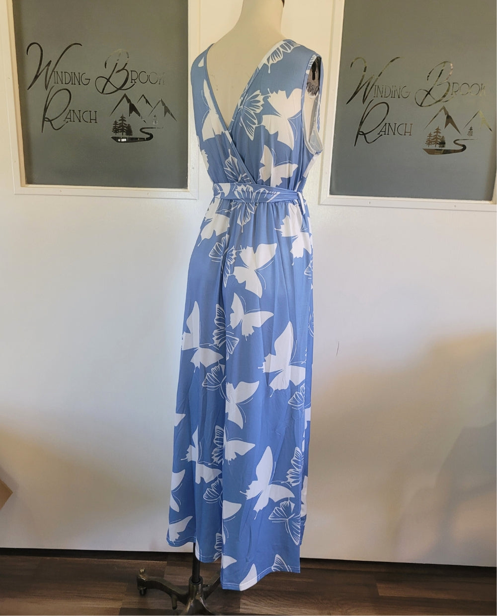 French Blue Butterfly Dress