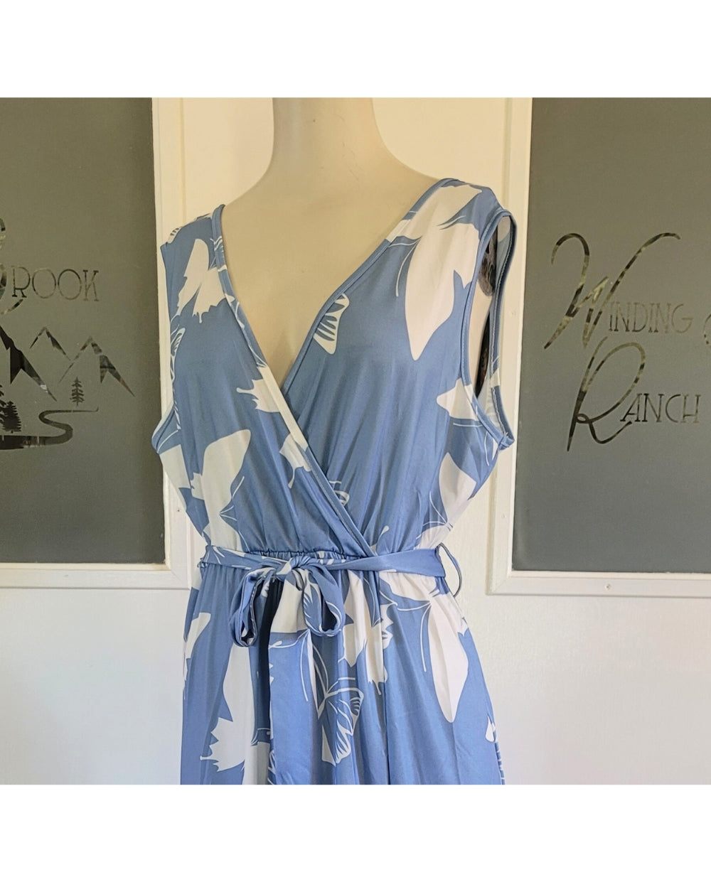 French Blue Butterfly Dress