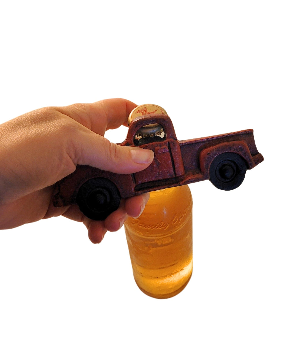 Antique Red Truck Bottle Opener