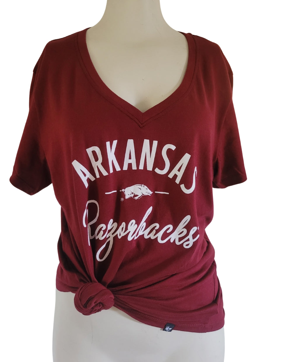 Arkansas Razorback V-Neck Tee by 47