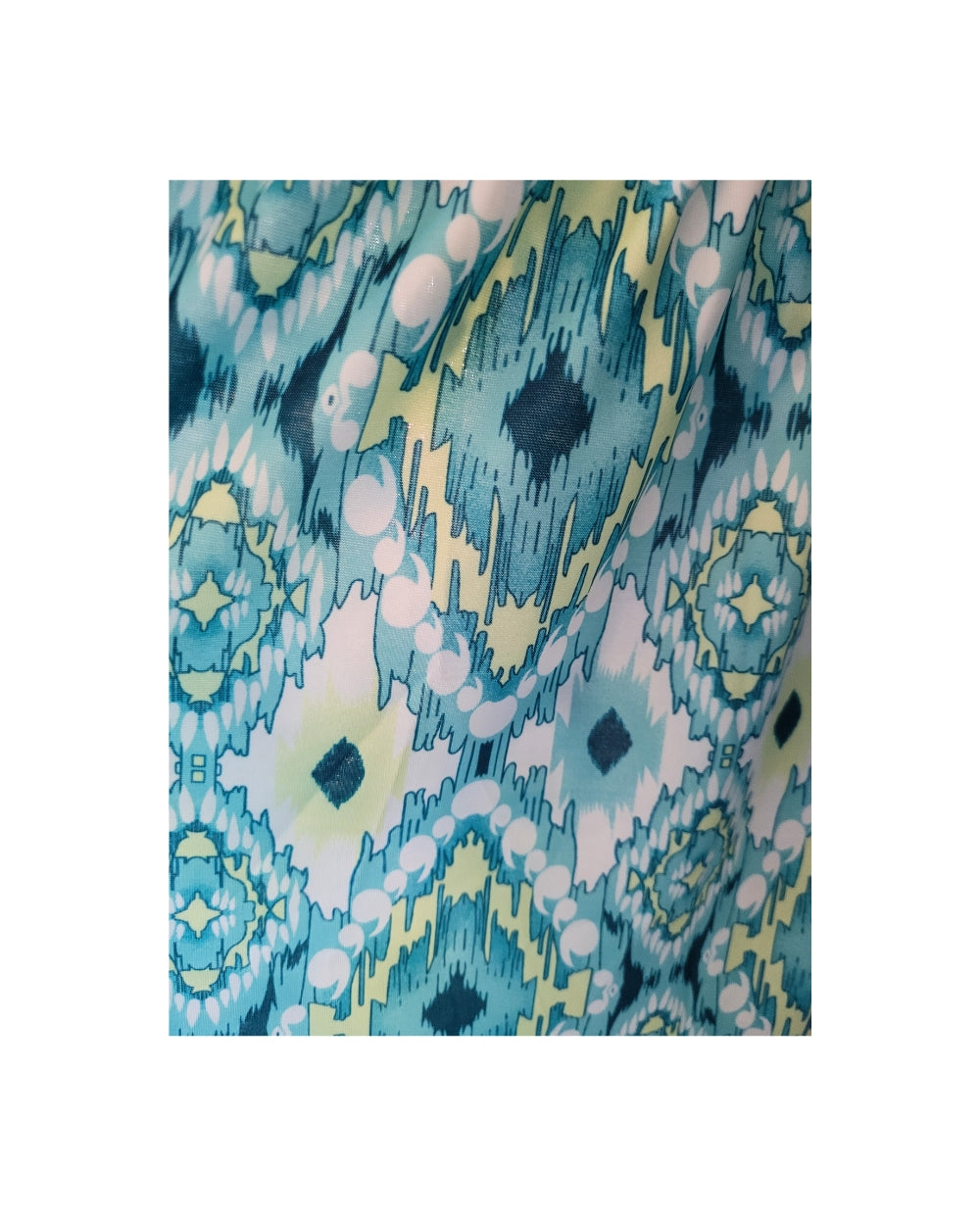 Turquoise Patterned Flowy Maxi Dress