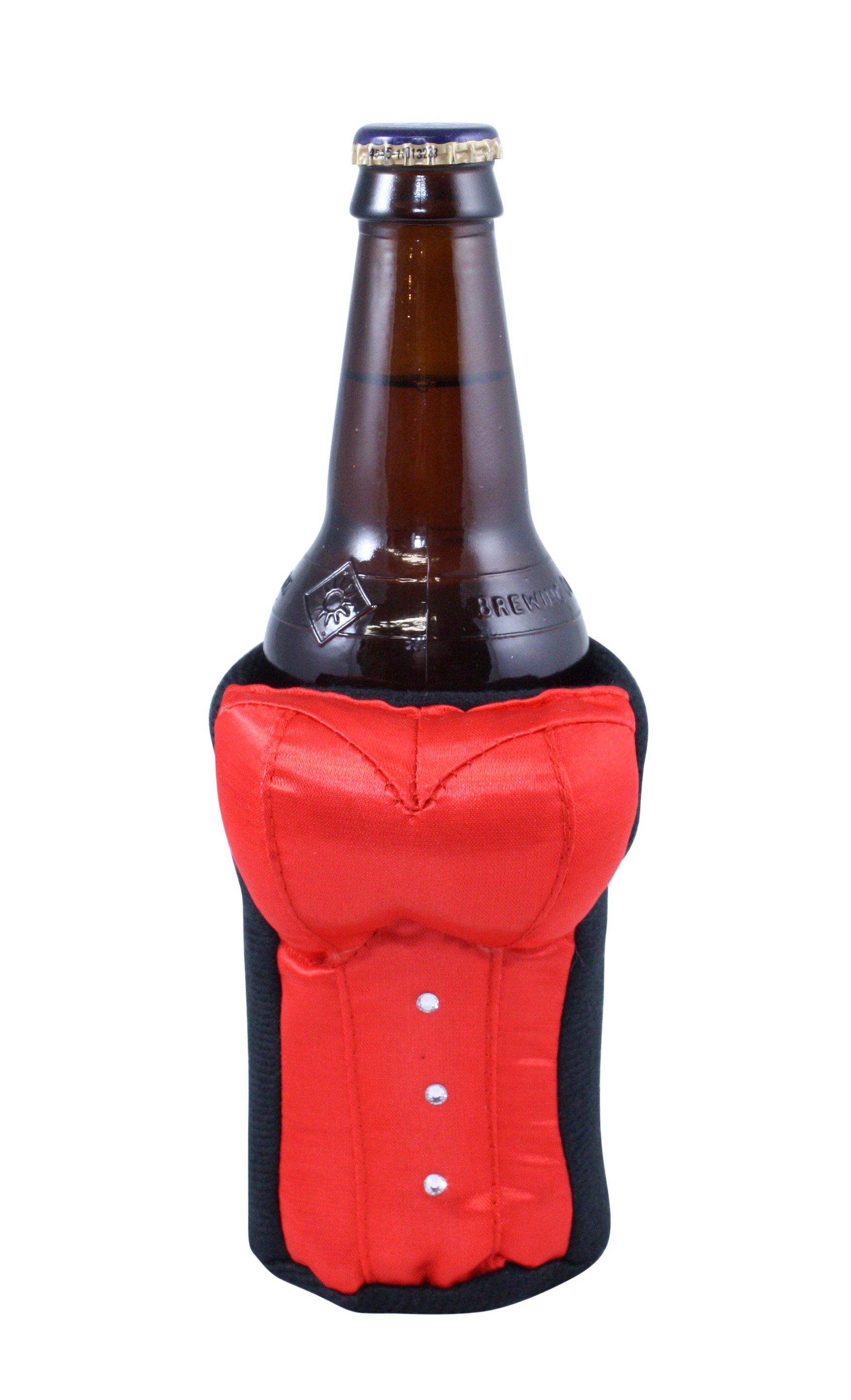 Red Corset Coolie for Beer Lovers by Tipsy Totes