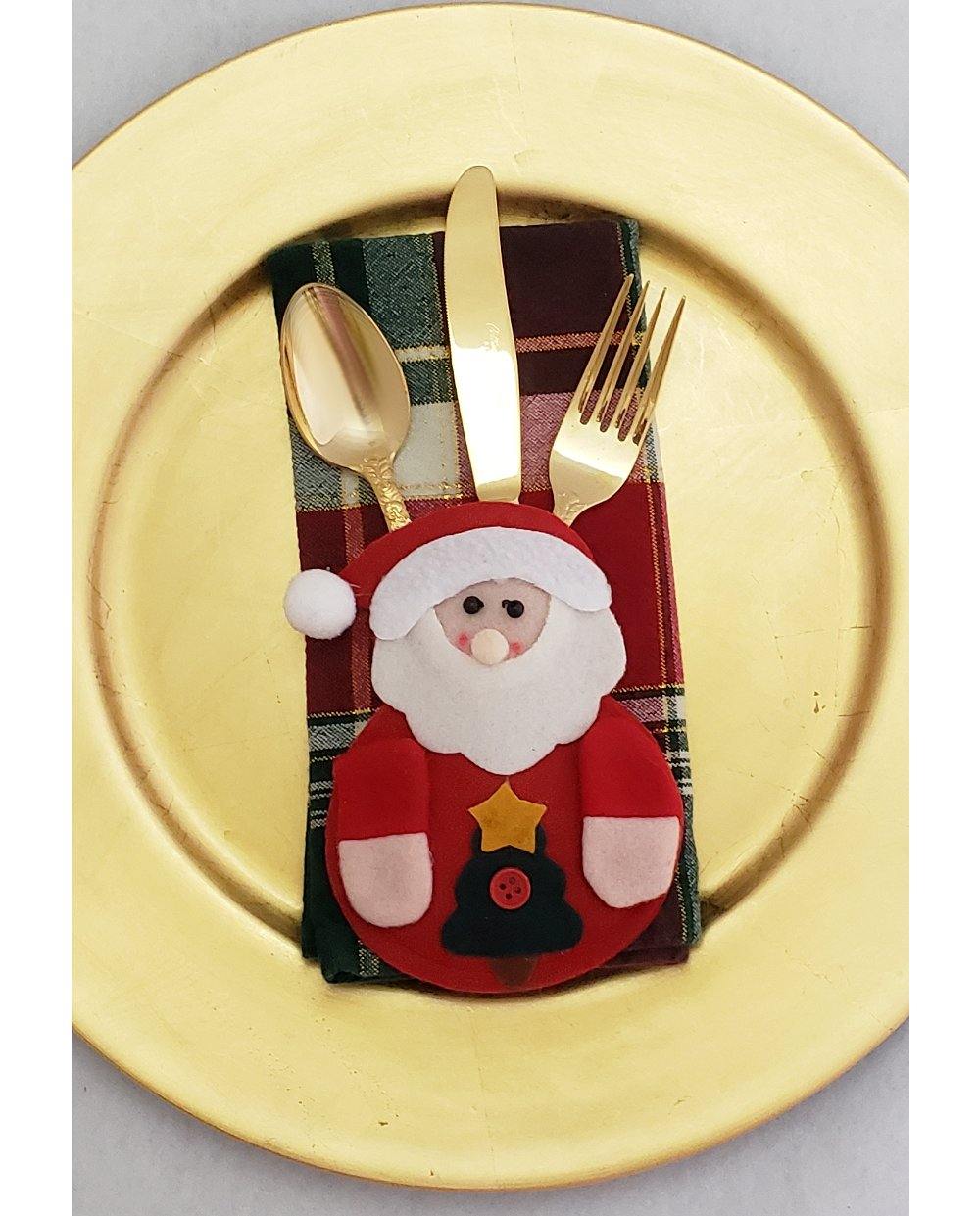 Santa Flatware Holder - Tipsy Totes | Wine Gifts | Beer Koozies | Wine Totes | Simply Fabulous