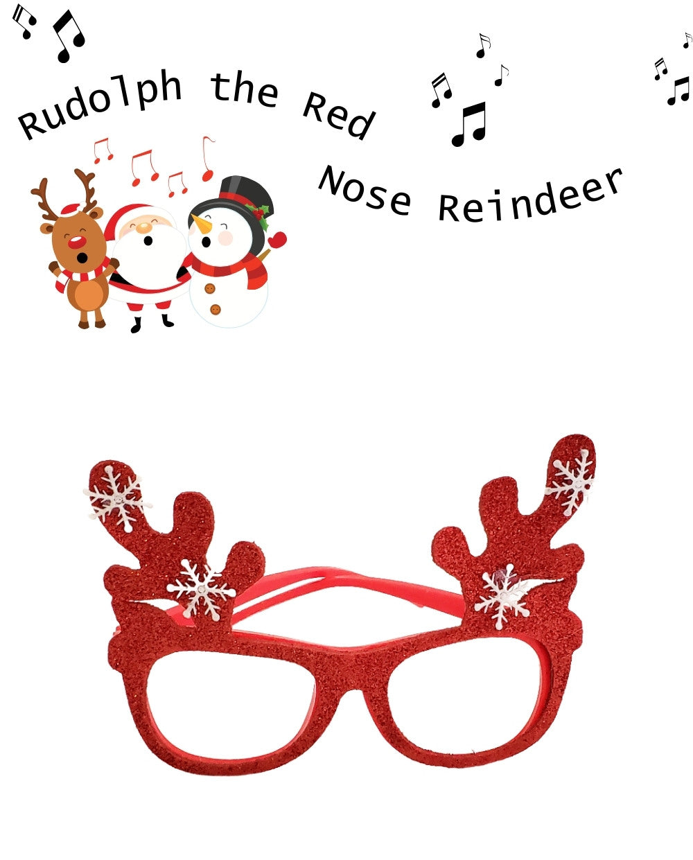 Reindeer Sparkly Holiday Glasses For Family Fun