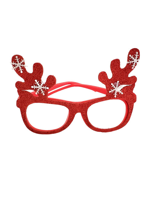 Reindeer Sparkly Fun Holiday Glasses