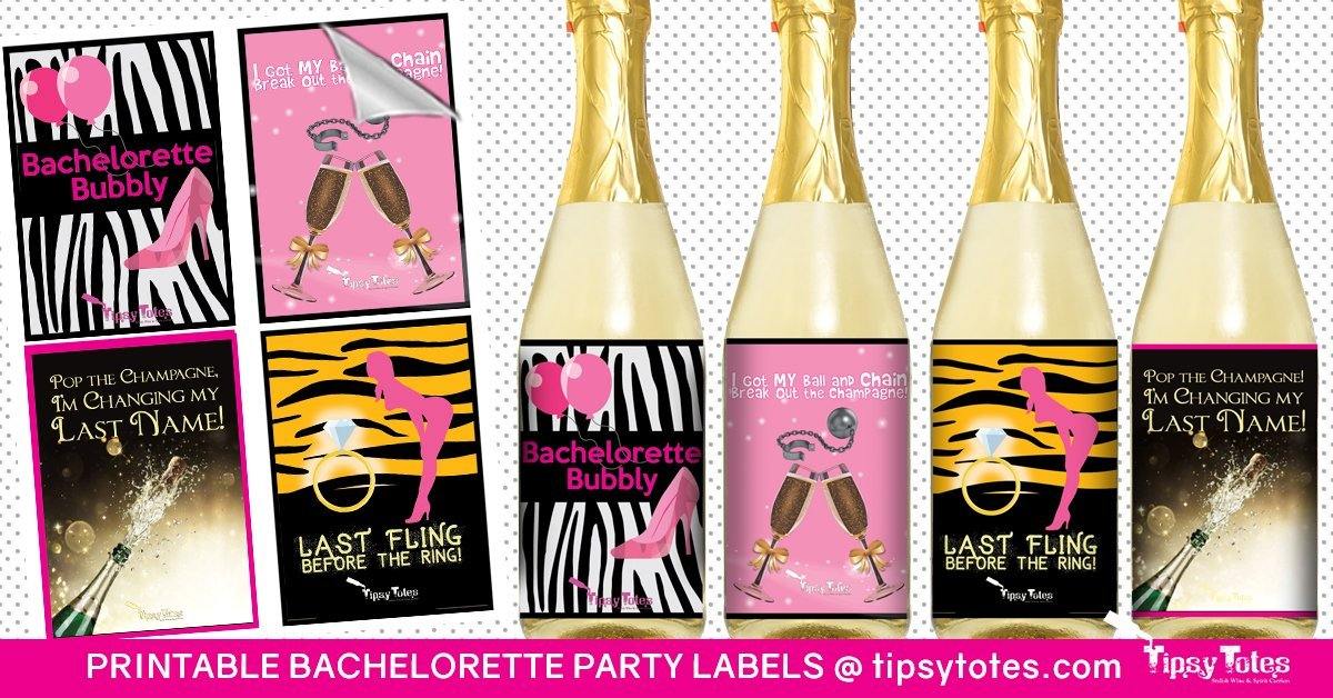 PRINTABLE BACHELORETTE WINE LABELS - Tipsy Totes | Wine Gifts | Beer Koozies | Wine Totes | Simply Fabulous