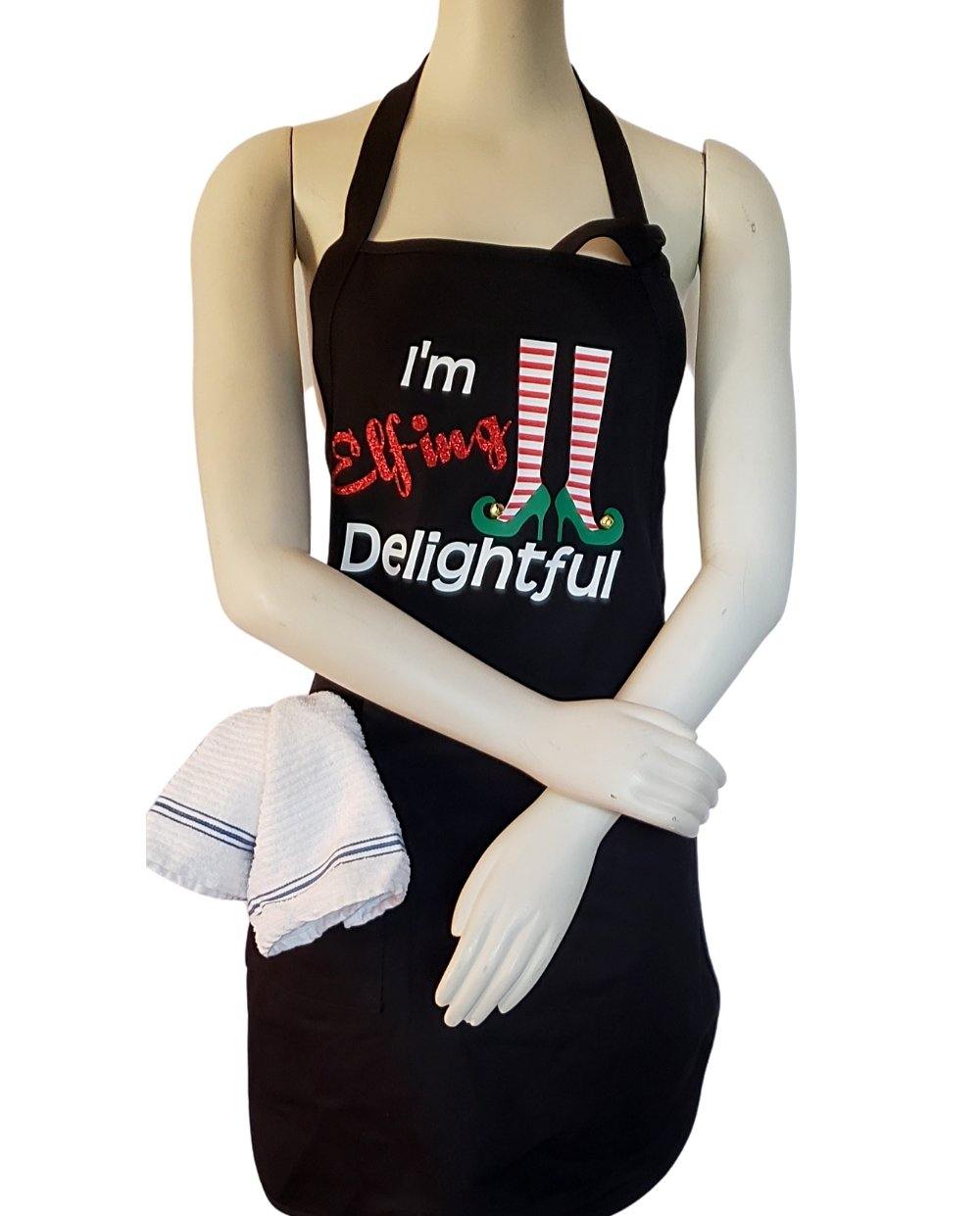 Holiday Apron _ I'm Elf-ing Delightful