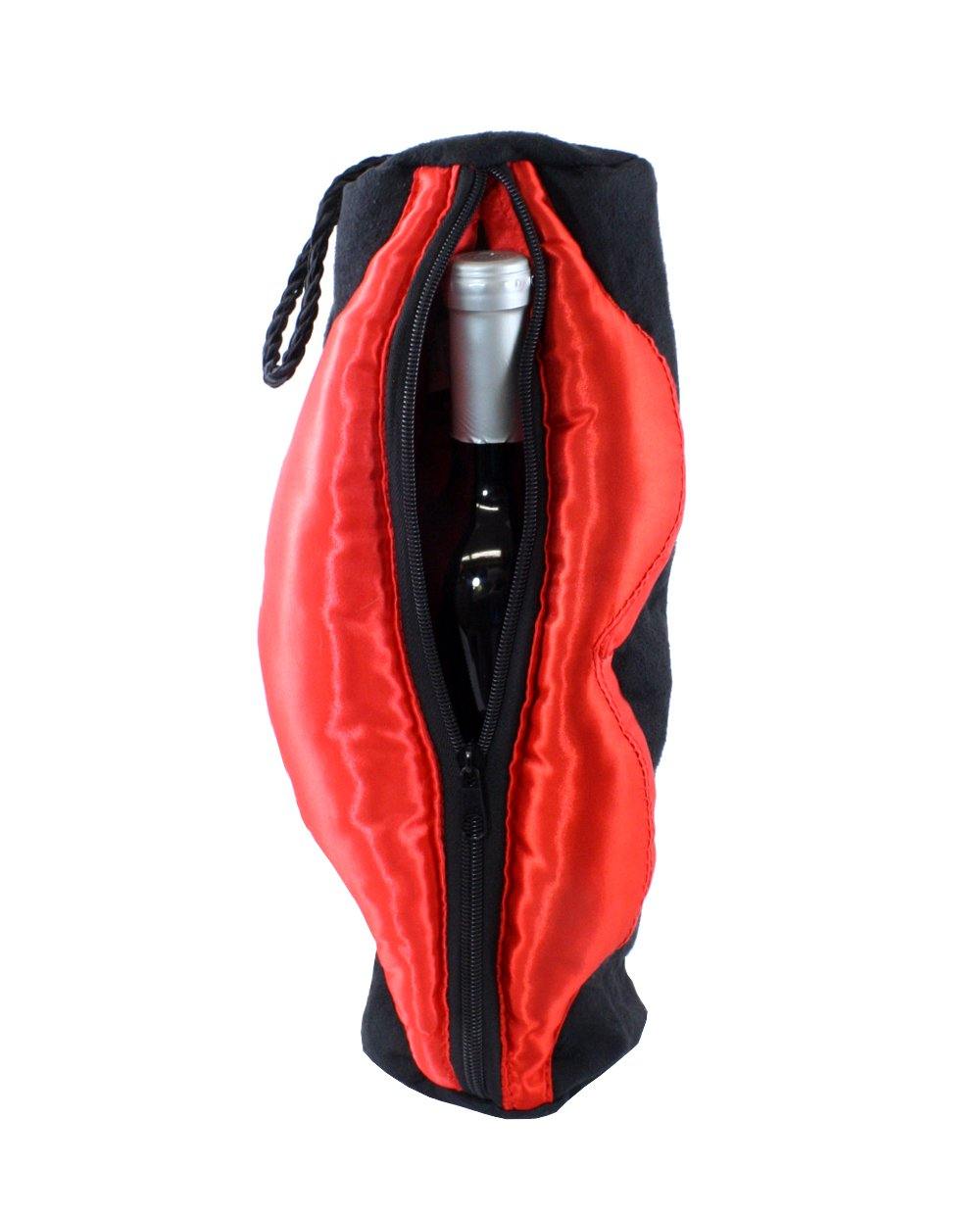 Lips Tote for Wine and Spirit Bottles, insulated and zipper closure