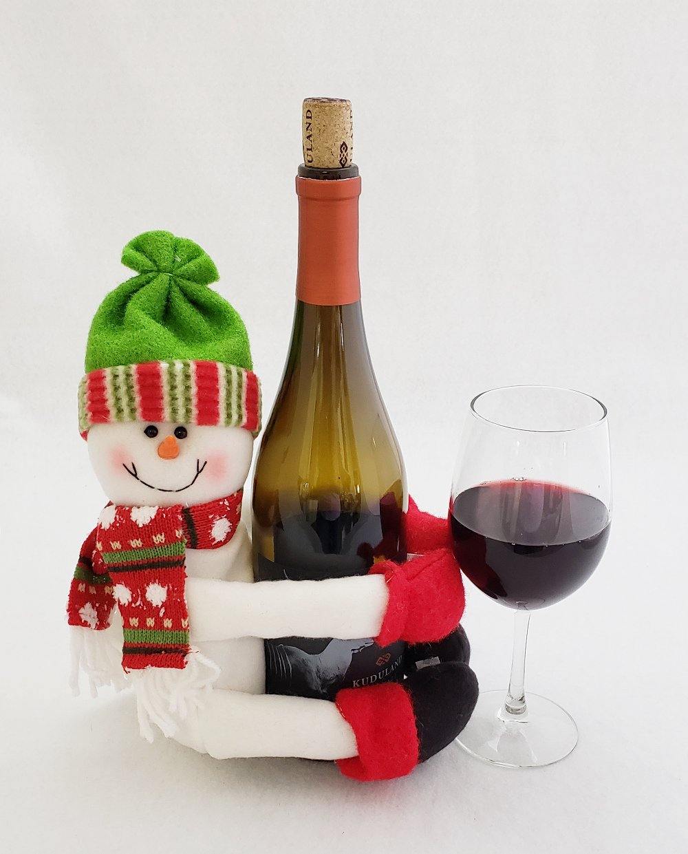 Plush Snowman Wine Bottle Holder - Tipsy Totes | Wine Gifts | Beer Koozies | Wine Totes | Simply Fabulous