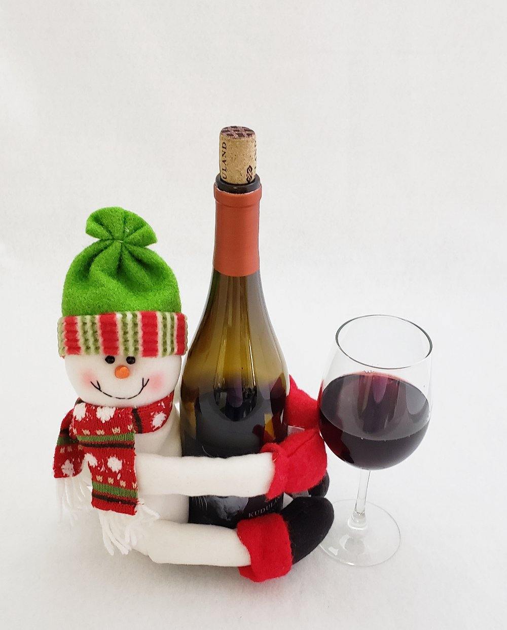 Plush Snowman Wine Bottle Holder - Tipsy Totes | Wine Gifts | Beer Koozies | Wine Totes | Simply Fabulous