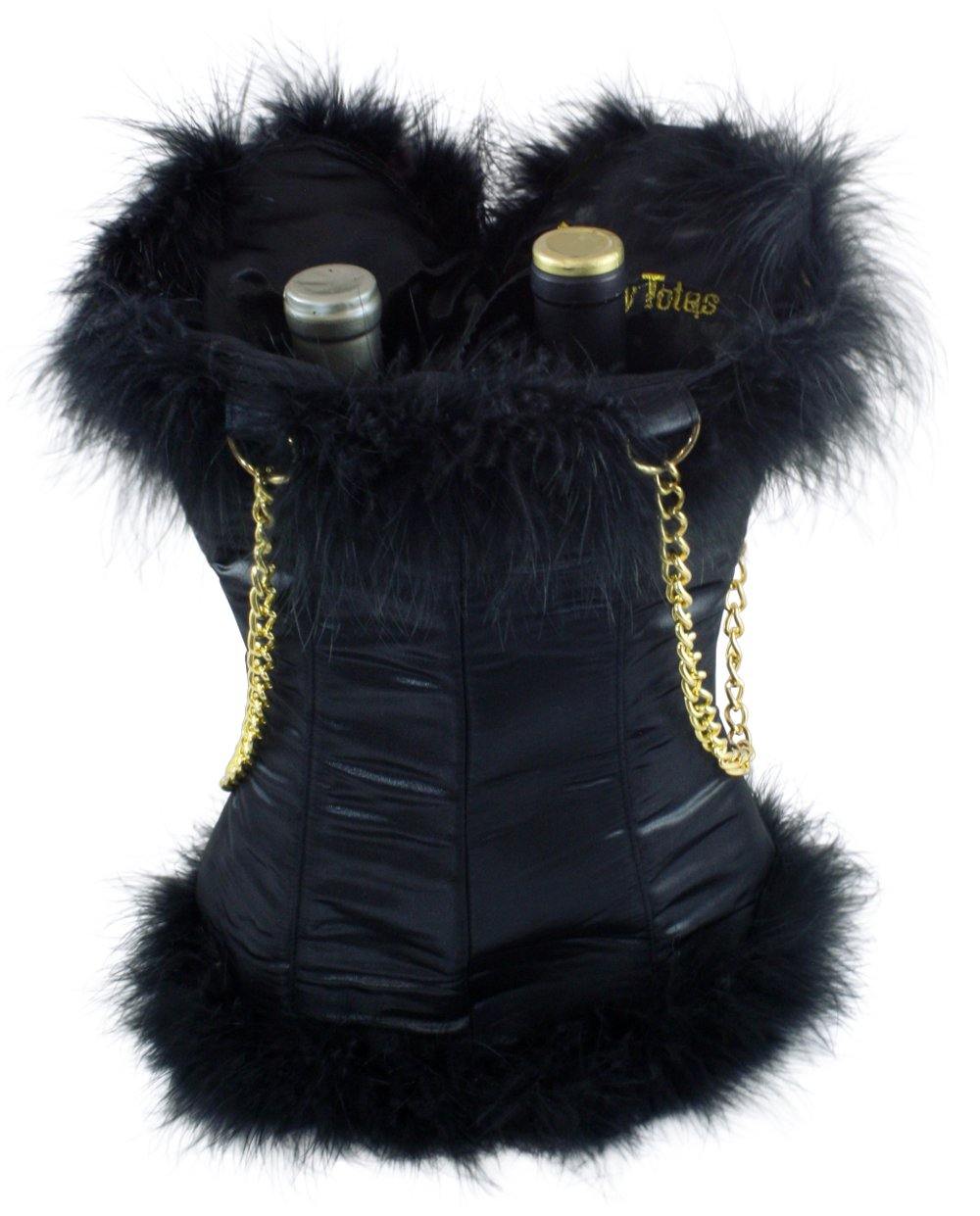 Leopard Corset Wine and Spirits Carrier for 2 Bottles by Tipsy Totes